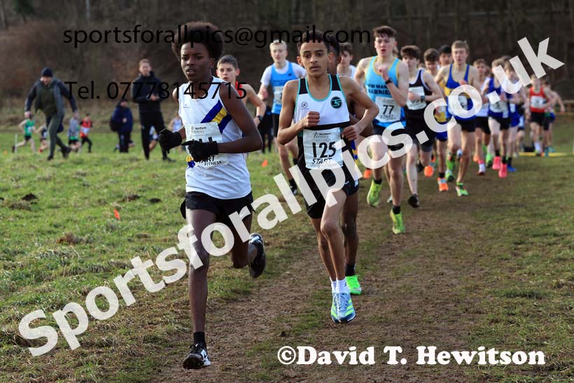Boys Under-15s 2024 Northern Cross Country Champs., Sedgefield. Photo: David T. Hewitson/Sports for All Pics
